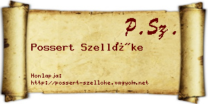 Possert Szellőke névjegykártya